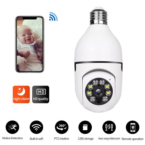 Camara Ampolleta WIFI Vision Nocturna Giratoria 360