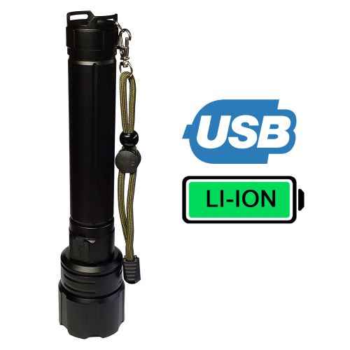 Linterna 500 Mts USB Recargable Li-Ion Alto Poder